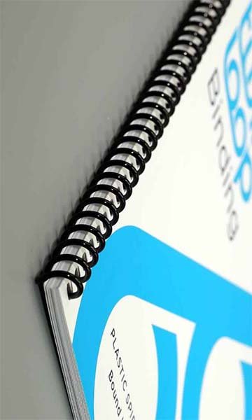 Plastic Spiral Coil Binding
Flexible and durable Plastic Spiral Coil Binding for easy 360° page turning