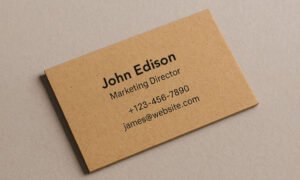 Premium Brown Kraft Business Cards